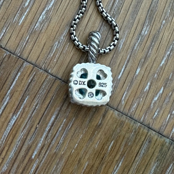 David Yurman Petite Albion® Pendant Necklace in Blue Topaz and Pave Diamonds - Picture 8 of 9